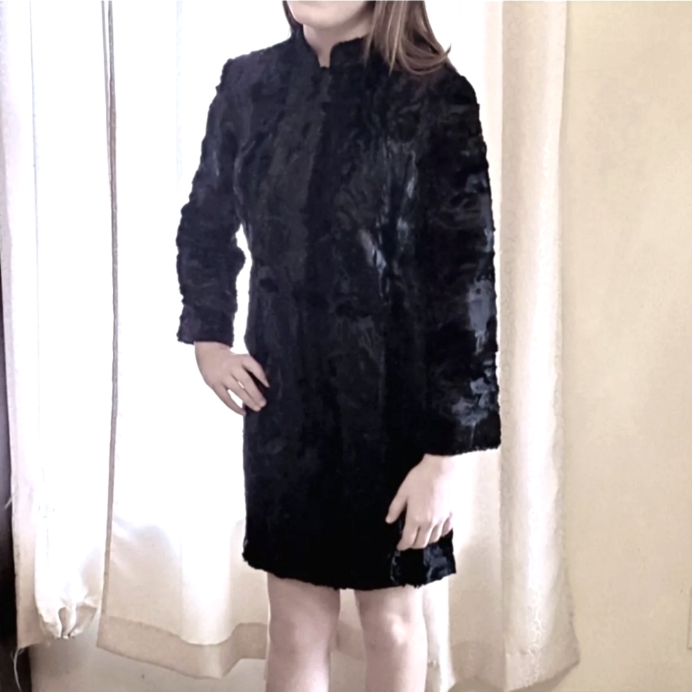 Vintage 50s/60s Crushed Velvet Mini Dress. S/M. Nice.